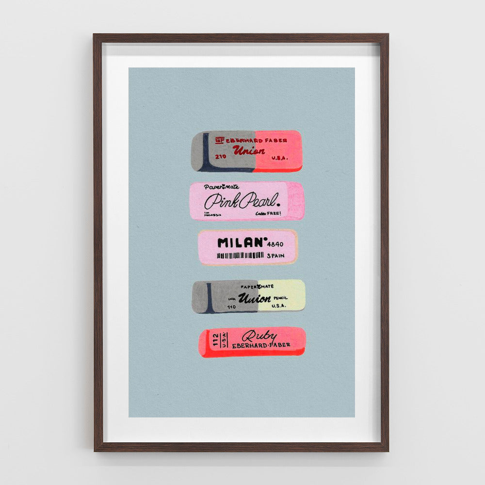 Erasers Art Print