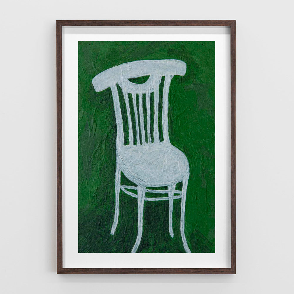 Whte Chair On Green