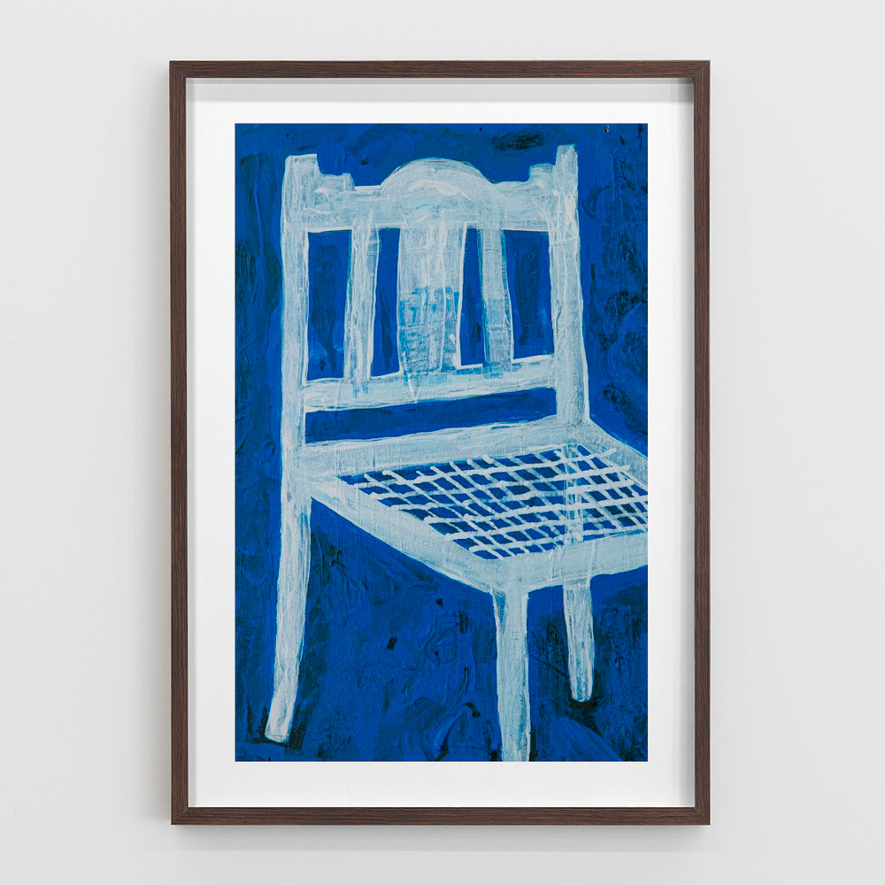 White Chair On Blue