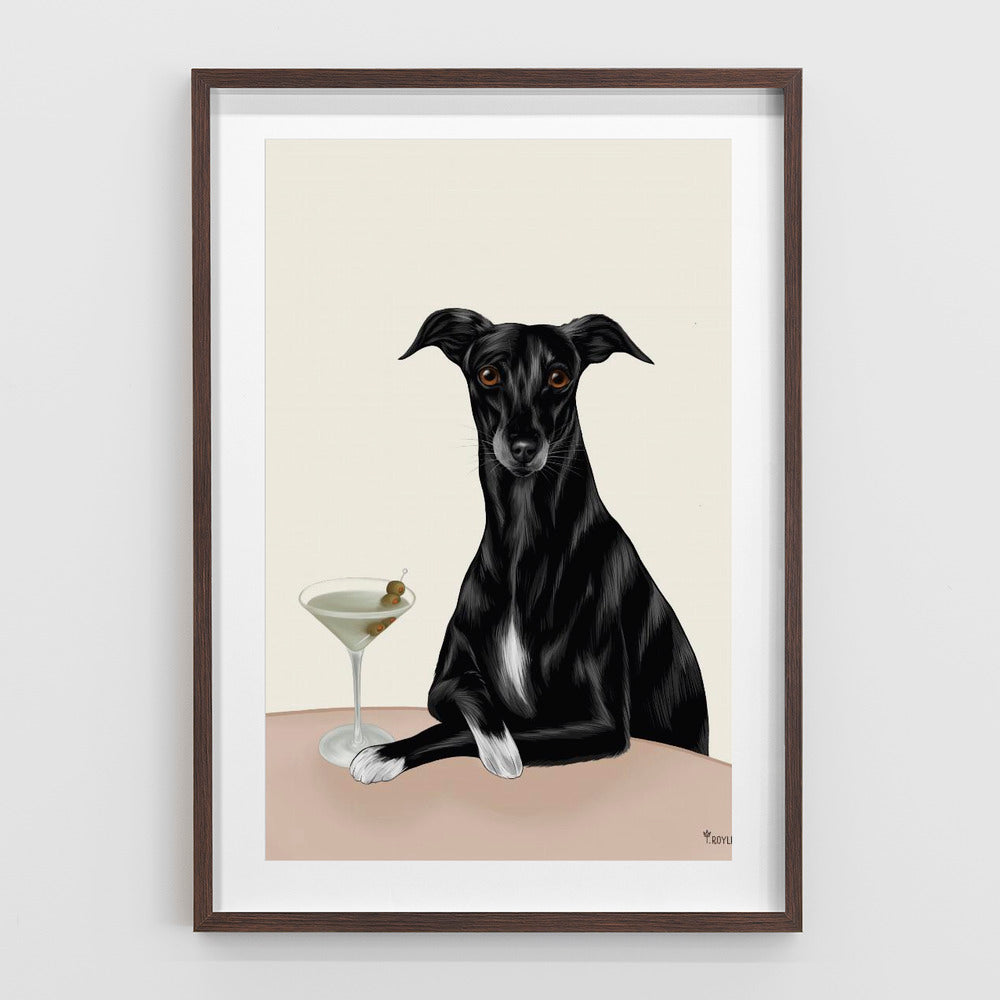 Classy Greyhound with Martini