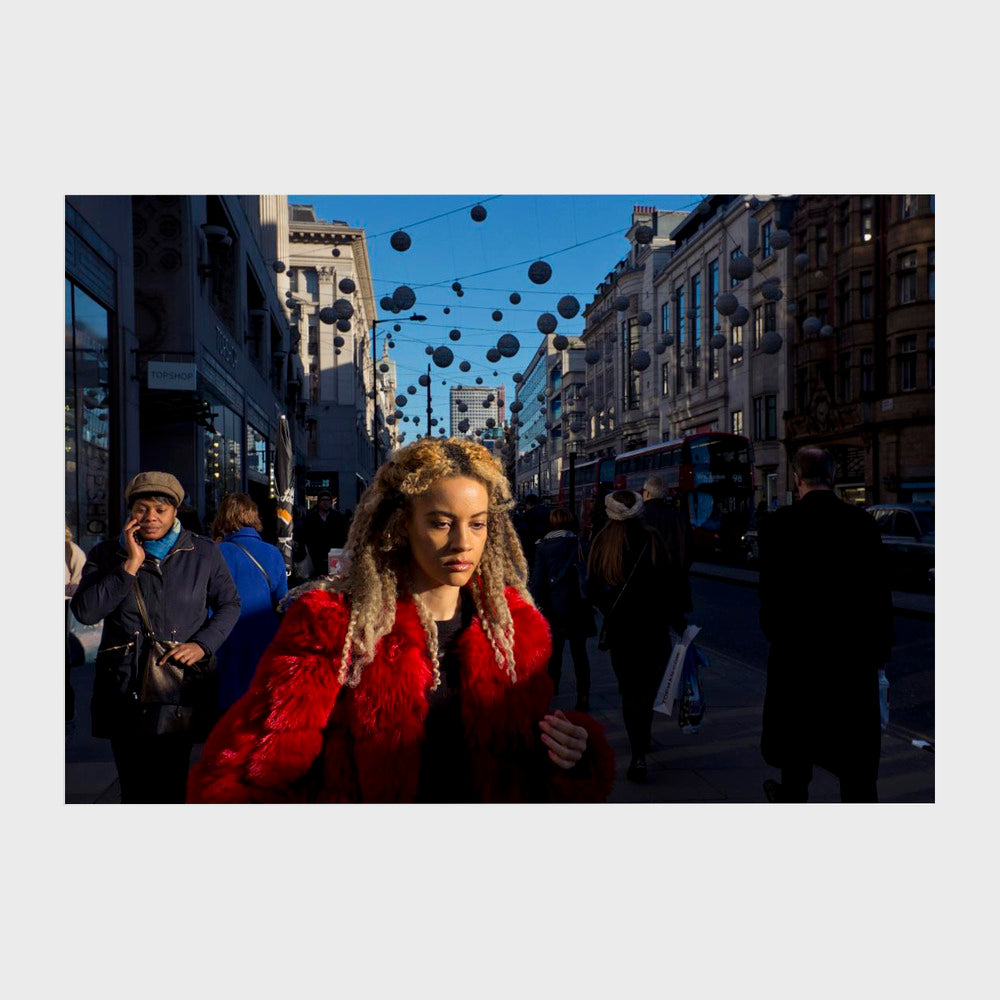 The woman in red