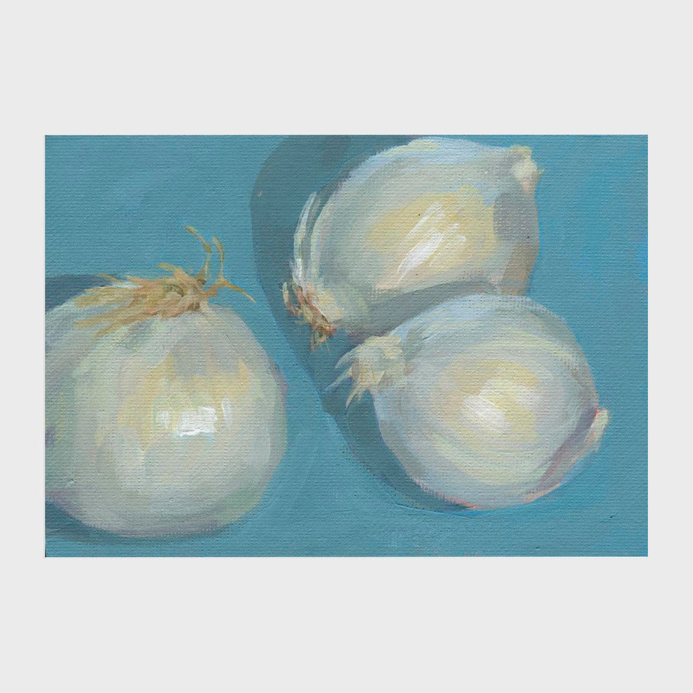 Onions on Blue