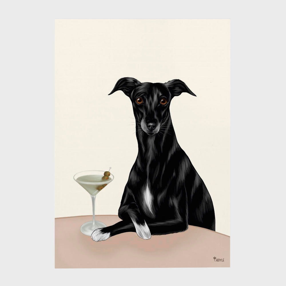 Classy Greyhound with Martini