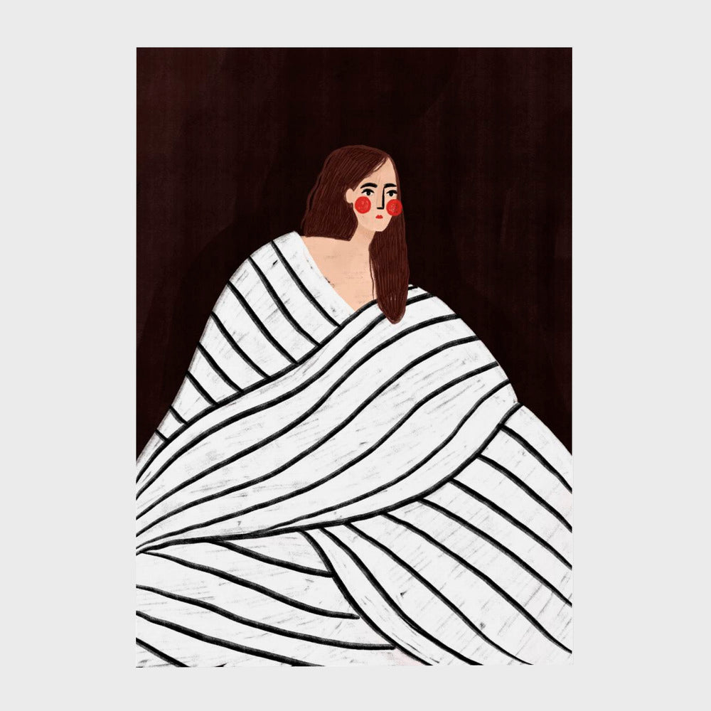 The Woman With Black and White Stripes