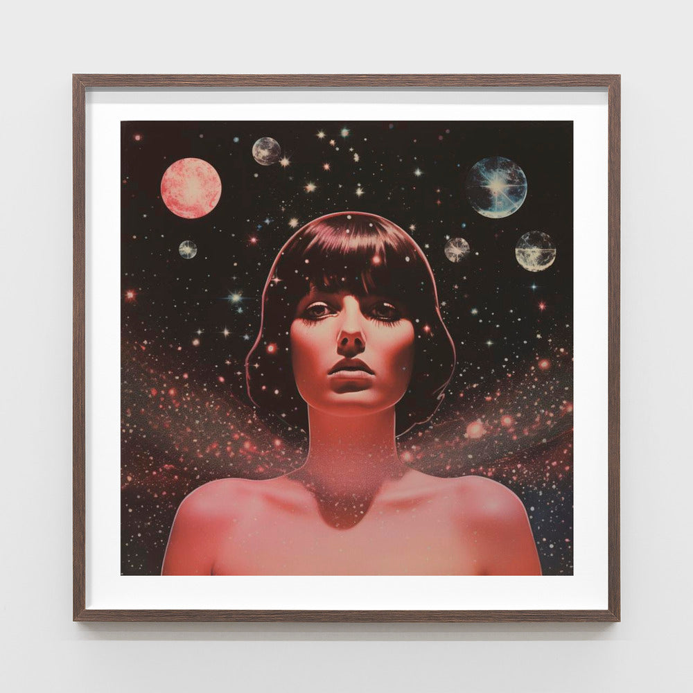 Space Goddess Collage Art